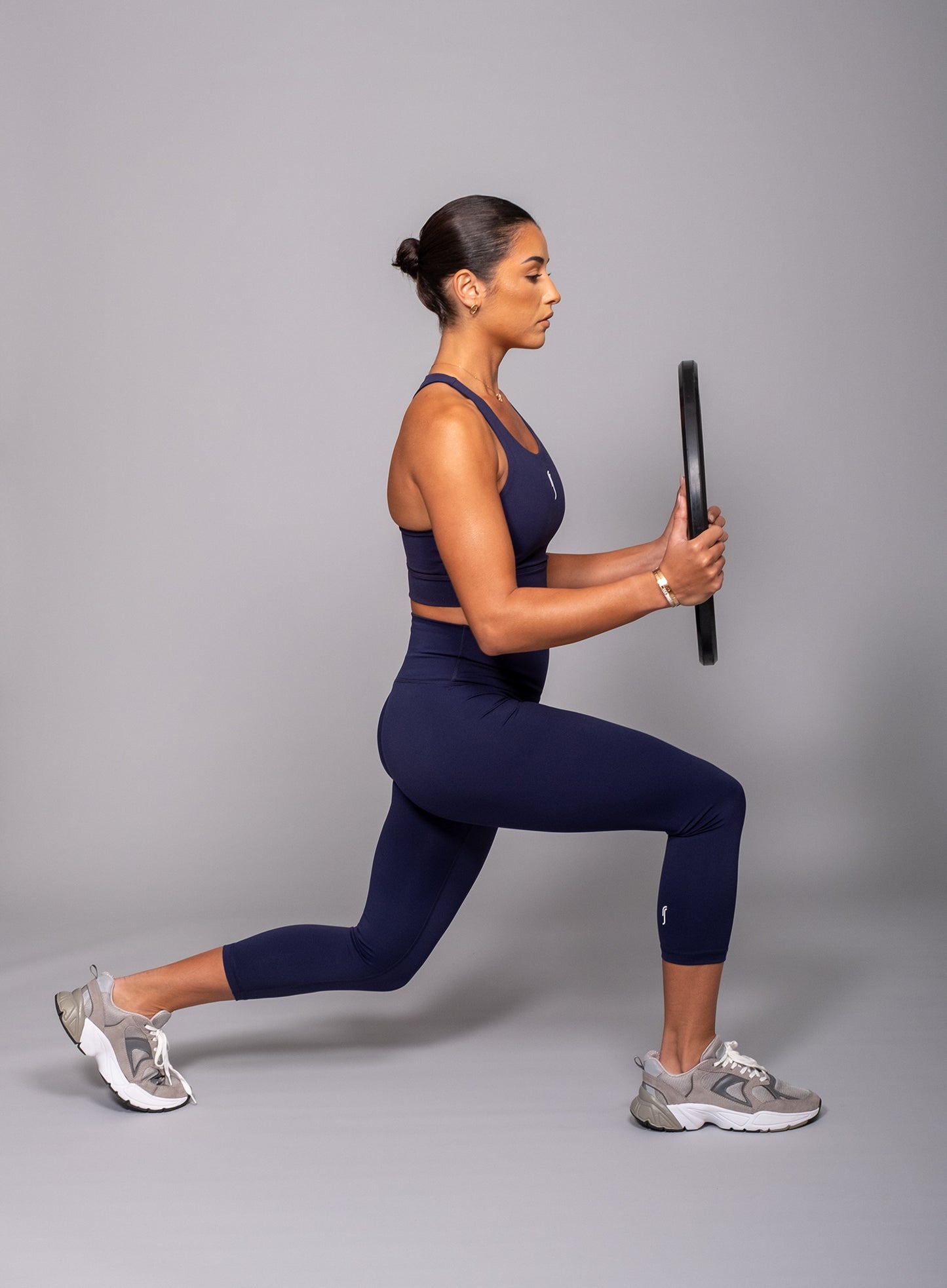 Tech cropped leggings - dökkbláar