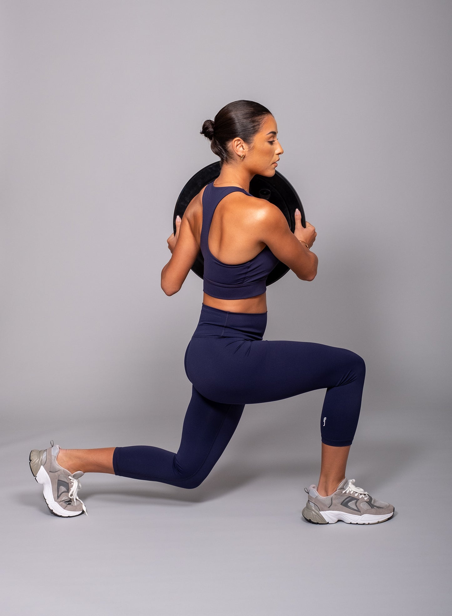 Tech cropped leggings - dökkbláar
